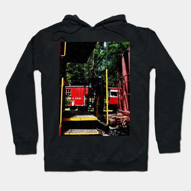 Trains - Morristown and Erie Caboose Hoodie by SusanSavad